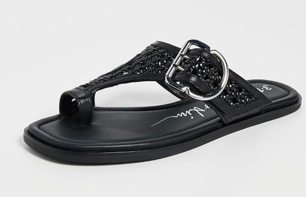 3.1 Phillip Lim Macrame Z-Strap Toe Sandals in Black NWB Size 35/5